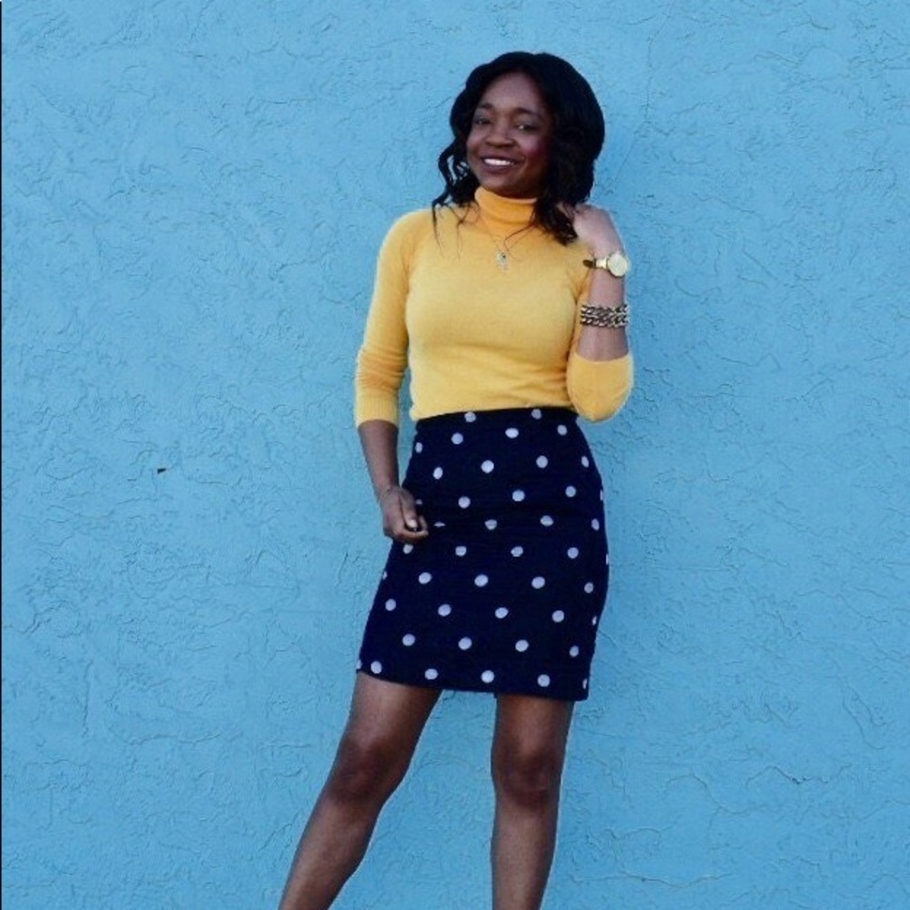 Ann Taylor LOFT Polka Dot Skirt Size 4P
